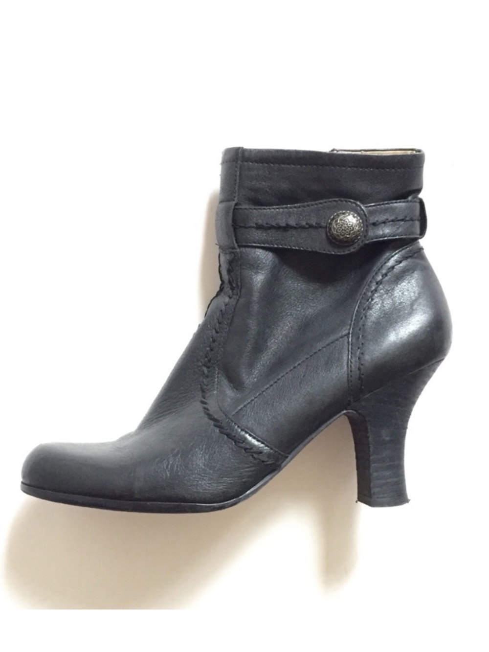 leather booties sz 9.5 Black ankle boots